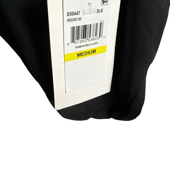 Becca Rebecca Virtue Color Code Sarai Black Plunge One Piece Swimsuit Size M - Picture 9 of 9